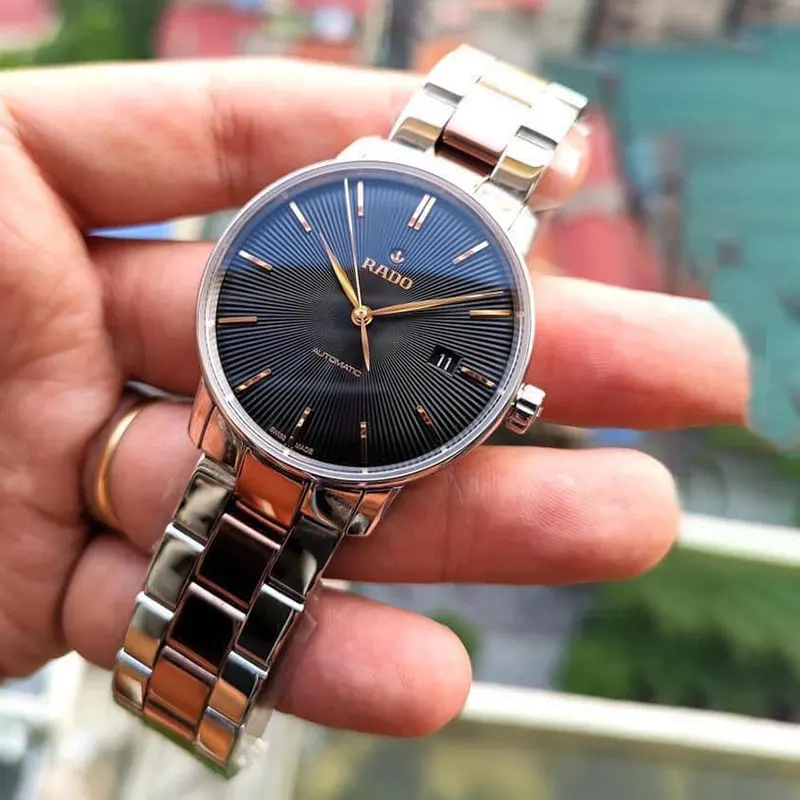 Rado Coupole Classic Automatic Two-tone Black Dial Men's Watch- R22860162